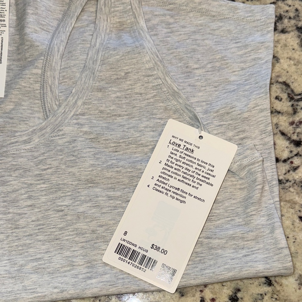 Light Gray Racerback Tank Top - Picture 2 of 8